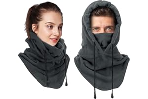 VICTERR Balaclava Face Mask Winter Windproof Ski Mask Balaclava Thermal Fleece Face Masks Neck Warmer Outdoor Sports Face Cover Hat Snood for Men Women for Motorcycle Skiing Running Biking Unisex
