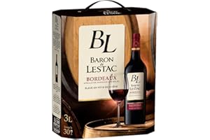BARON DE LESTAC – Vin Rouge (3L) – AOP Bordeaux – Bag in Box