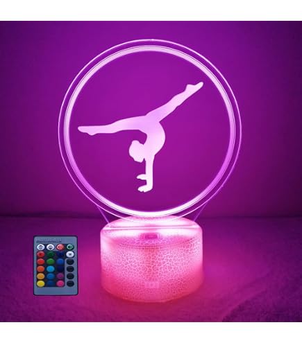 YTDZLTD Creativo 3D Lampada Motociclo Luce Notturna 16 Colori Mutevoli Telecomando USB Potere Toccare Cambiare Illusione Ottica Lampada LED Lampada da Tavolo Bambini Compleanno Natale Regalo