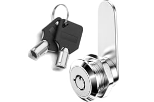 ZiYuya 20mm Thread Tubular Cam Lock with Key Alike, Lock for Letter Box Cupboard Cabinet Draw Mailbox Dresser Tumbler Lever Post Box Locks Locker for Door Furniture