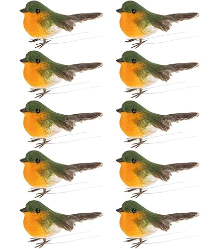 Sctmda Vogeldecoratie, 6 stuks, kunstvogels, gevederde vogels Sctmda Vogeldecoratie, 6 stuks, kunstvogels, gevederde vogels