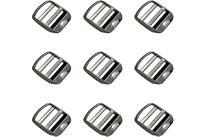 Nifocc 10 fibbie regolabili in lega di zinco con cursore regolabile per zaino, valigia, cinghia