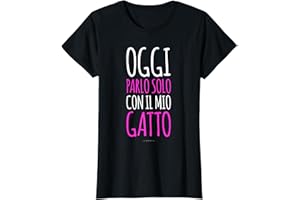 LUMOMIX Magliette Divertenti Gatti. Parlo Solo Con Il Mio Gatto Maglietta