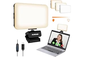 ALOCIAM Luz de Videoconferencia de Cuentas LED de 112 Piezas, Iluminación de Videoconferencia con Zoom para computadora (3200K-6500K) grabación, computadora portátil, con Soporte para Cámara Web