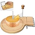 NALACAL Stainless Steel Cheese Slicer with Handle, Adjustable Cheese Cutter for Blocks and Wheels, Perfect for Tête de Moine and Chocolate Shavings, Durable Cheese Curler for Home and Commercial Use