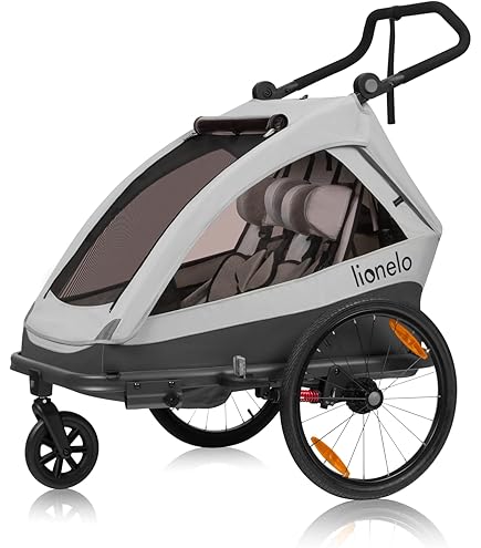 Hauck - 2in1 Fahrradanhänger Dryk Duo Plus Für 2 Kinder  Bis 44 Kg Bike Trailer City Buggy Inkl Gratis Schutzpaket Black 515051 550007 550366 D24