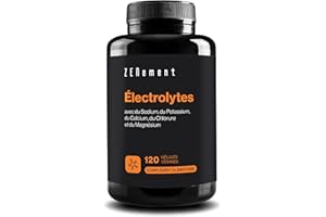 Electrolyte Complex - Electrolytes Sans Sucre Avec Sodium, Calcium, Magnesium Potassium - Énergie, Fonction Musculaire Sport, Fatigue - Keto - 120 gélules vegan - Zenement