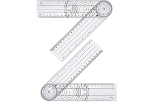 EBHO 2 Pièces Rapporteurs Médicaux, Goniomètres, Goniomètres, Goniomètres Médicaux en PVC, Angle De 360° Couteau Articulé Transparent Règle d’Angle Règle d’Angle