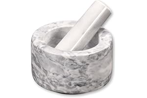 KESPER | moździerz, materiał: marmur, wymiary: Ø 13 cm, wys.: 8 cm, kolor: biały polerowany | 71505