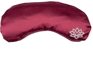Bodhi Morbido cuscino per gli occhi con imbottitura in semi di lavanda e lino, per yoga, relax e meditazione, in raso makò o modal, disponibile in diversi colori (seta/rosso scuro)