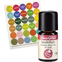 LebensGlück. Sandelholzöl BIO, 100% naturreines ätherisches SANDELHOLZ BIO, 3ml, Aroma Therapie / Kosmetik