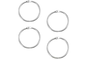 BJ-SHOP Book Ring, Metal Rings Loose Leaf Key Pendant for Scrapbook Album Craft, 50 Pieces (38 mm)