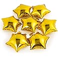 Grand Shop 50723 Star-Shaped Balloon,10" Golden Foil Balloon Mylar Balloon,Pack Of 10