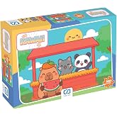 CA Games Kawaii Capybara ve Dostları Temalı Lisanslı 100 Par&ccedil;a 34x24cm &Ccedil;ocuk Puzzle Yapboz Serisi