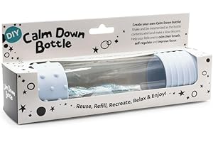Jellystone Designs DIY Refillable Calm Down Bottle SNOW. Sensory Toy Relaxes and Soothes Anxiety. Relaxing Fidget Mindfulness Toy for Kids, Customisable Glitter Bottle for Relaxation & Focus 3+