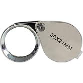 DIGIFLEX Magnifying Glass 30x Lens 21mm | Portable inspection lens for jewelry, coins, geology and antiques