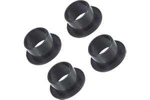 Kozelo 4 pièces Paliers à Douille à Collerette - [12 mm x 14 mm x 10 mm] Douille Autolubrifiante POM pour Utilisation sur Machines et Équipements | Noir