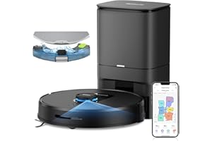 ‎360 360 Botslab S8 Plus Staubsauger Roboter mit Absaugstation 4L, 2700Pa Saugroboter mit Wischfunktion Lasernavigation,Kartierung mehrerer Etagen