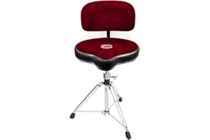 ROC-N-SOC Roc n Soc RED Drum Stool Throne With Base And Back Rest