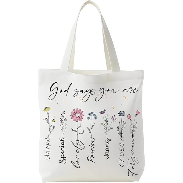Christliche Make-up-Tasche Aus Leinen – Mit Bibelversen, 24 X 17 Cm, Set Mit 12 Motiven