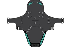 RRP Rapid Racer Products Unisex's Enduro Mudguard, Black/Torquoise, One Size