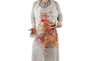 LEDDY LIVING 5 PZ Grembiuli Monouso Usa e Getta per Adulti e Ragazzi, Impermeabili in Plastica Trasparente per Cucinare, Servire, Pittura, Parrucchiere, Cucina, Ospedale, Camice da Lavoro, Alimentare