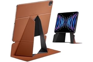 MOFT Stojak na tablet na biurko, skóra folio, regulowany stojak na iPada, magnetyczne etui z wieloma kątami widzenia, kompatybilne z iPad Pro 11-in 2020-2022/iPad Air 2022/2020