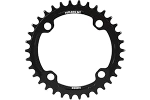 Yosoo Health Gear Bicycle Chainring, 104 BCD 32T 34T 36T 38T Narrow Wide Chain Ring, Single Speed Chainring Round Shape Bike Chain Ring for Road Bikes, Mountain Bikes, MX Bike