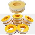 Royal Apex Thread Sealing Teflon Tape EN 751-3 with 0.25g/cm2 Density, 0.9mmx12mm PTFE for Pipe Fittings and Fixing Water Leak (Pack of 10)