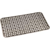 Efe Mark Premium Serisi Banyo - K&uuml;vet İ&ccedil;i Kaydırmaz Vantuzlu Yuvarlak Desenli Dikt&ouml;rdgen Paspas 66,5 x 36,5 cm, Siyah