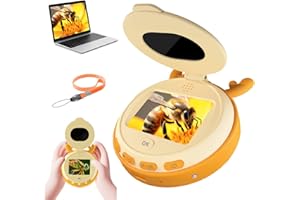 Bostar Microscopio para Niños, 1000X Pantalla de 2" Diseño de Ciervo Microscopio Digital Portátil Diseño Tapa Abatible con Correa de Transporte, Adorable Cumpleaños