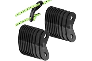 Fezf 20PCS Tensor Cuerda de Aleación de Aluminio Ajustador de Guying para Tienda de Camping Senderismo al Aire Libre