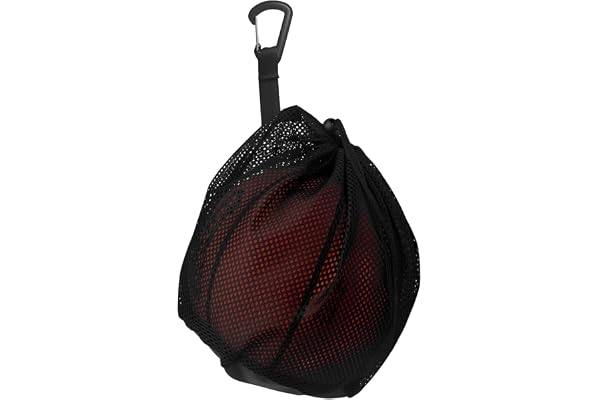 wilcractk Sac à Ballon en Maille Filet Noir Filet De Rangement Pour Ballon Sac De Sport Avec Poche Zippée, Idéal Pour Basket Football Volleyball Pilates Et Entraînement En Extérieur Ou En Salle