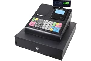 CRG100 Cash Register Till. Ideal for Retail or Hospitality. Simple to Setup and Operate. Extensive Features Such as Cashiers, permissions, tabs/Tables, VAT, Receipt Header. (Black, Standard Drawer)