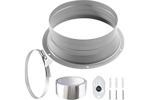 URHRHU Flangia di Montaggio a Parete Ø150 mm Raccordo per Condotto di Ventilazione in metallo flangia da parete per sistema di ventilazione Duct Connector Flange per sistema di ventilazione climatica