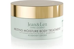 ‎JEAN & LEN Jean & Len Melting Moisture Body Treatment Rosemary & Ginger, für ein duftendes Pflegeergebnis, für normale Haut, hochwertiger Tiegel, Pflegende Body Butter, ohne Parabene & Silikone, 200 ml