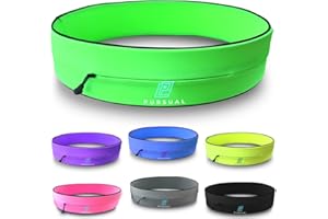 PURSUAL Running Belt with Money & Phone Pouch - Sweatproof Running Phone Holder with Large Capacity - Running Waist Pouch for Men & Women - Perfect Phone Holder for Running & Outdoor Activities