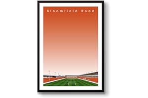 HOME GROUND GroundDesigns BLACKPOOL FC Gift BLOOMFIELD RD Football Art Print