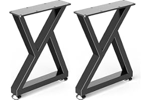 YheenLf 2 Pezzi Piedini per Mobili, Gambe per Tavolo in Metallo 41.5×30 cm, Industriale DIY Adatto per Tavolini, Scrivanie, Indipendenza & Stabilità, Z-Tipo