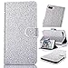 Produktbild iPhone 6/6S Glitzer Hülle,iPhone 6S/6 Leder Hülle,Hülle Flipcase für iPhone 6/6S with 4,7 Zoll,Vintage Elegant Edel Einfarbig Matt Luxus Mode Raindrop Muster Glitter Glitzer Bling Diamond Ultra Weich Schlanke Ledertasche Brieftasche mit Magnetverschluss Flip Frau Mädchen Komplett Schutz Schutzhülle Handyhülle Etui Case Cover für Apple iPhone 6S/6