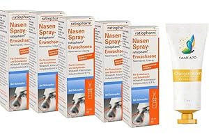 FAAR APO Nasenspray Ratiopharm 5 x 15 ml Sparset inkl.einer hochwertigen Handcreme Marke Faar-Apo