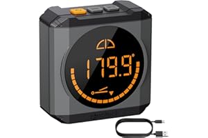 Neoteck Inclinomètre Numérique LED Rechargeable Goniomètre Haute Précision ±0,1° Rapporteur d'Angle Niveau Digital Base Magnétique Puissante Mesure d'Angle 4 Modes IP54 pour Menuiserie BTP Auto Noir