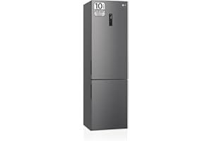 LG GBP62DSXGC - Frigorífico Combi No Frost, de 203 cm y 384 L, Frigorífico LG con Congelador, Frigorífico con Función DoorCooling, Compresor Smart Inverter y App, Color Inox Grafito Antihuellas