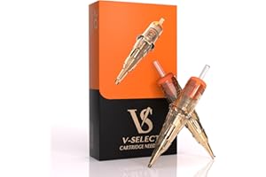 EZ TATTOO Aghi per Cartucce Tatuaggio - 20 pezzi #12 (5RS) Standard Round Shader Cartucce di Aghi per Tatuaggi per la Fornitura di Macchine Rotanti per Tatuaggi - V SELECT