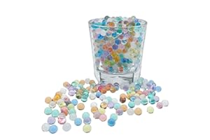 KONFEN Perles d'eau, env. 20000 Perle d'eau Multicolore Bille d'eau, 7-8mm Perle Eau Water Beads Décoration 100g pour Vase Decoratif, Billes Hydrogel (Multicolore)