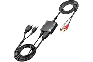 PROZOR 192kHz ARC Audio Extractor - HDMI ARC to 3.5mm Converter with CEC Volume Control & 3.5mm to RCA Cable 2.0CH PCM Stereo Output for TV to Headphones Amps Speakers(Not for TV HDMI/HDMI-eARC Ports)