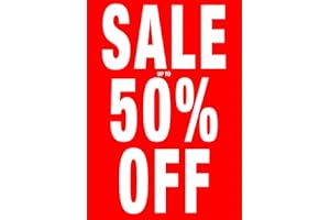 PCL MEDIA LTD Printed Sale Poster Up to 50 Percent Off Posters Window Sign Size A4