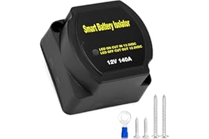 QWORK® 12V 140A Dual Battery Isolator Split Charge Relay IP65 Waterproof for Cars, Trucks, Motorhomes, Boats