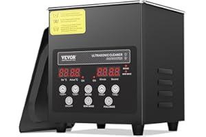 VEVOR 2 L Ultraschallreiniger 60 W digitales Ultraschallreinigungsgerät mit Schonmodus & verbesserter Entgasung, 40 kHz industrieller Schmuckreiniger mit Heizung & Timer, für Brillen Uhren Schwarz