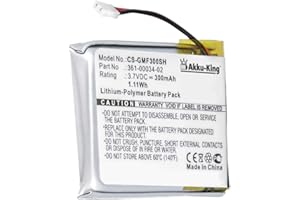 Akku-King Akku kompatibel mit Garmin 361-00034-02 - Li-Polymer 300mAh - für Fenix 3, Fenix 3 HR